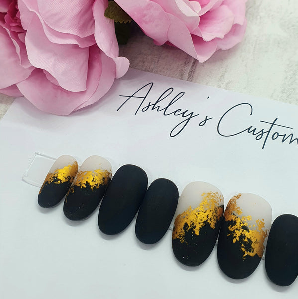 Black with gold flake