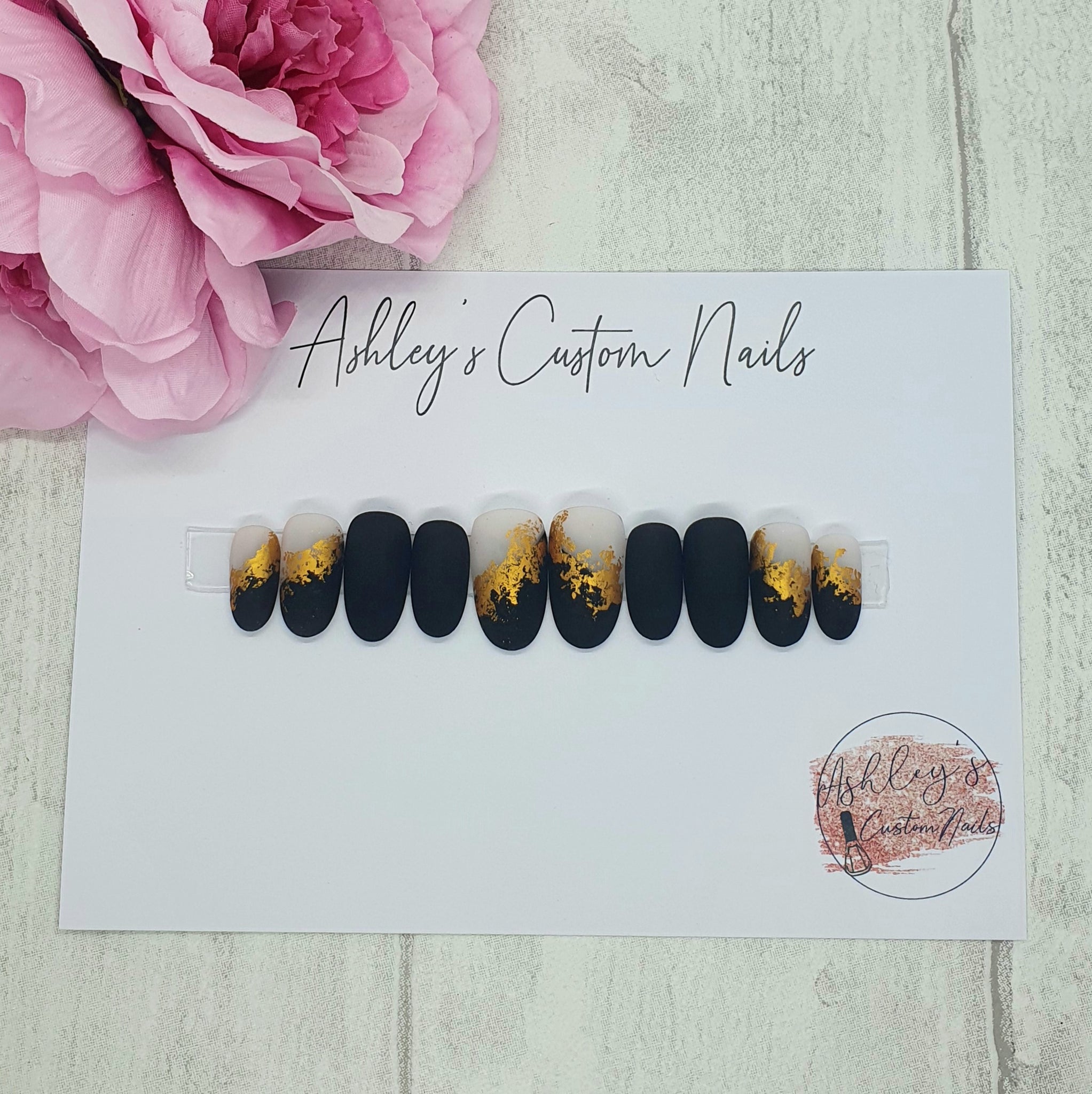 Black with gold flake