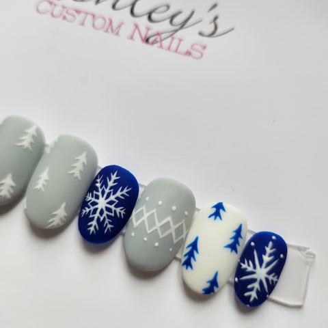 Blue/grey Christmas design